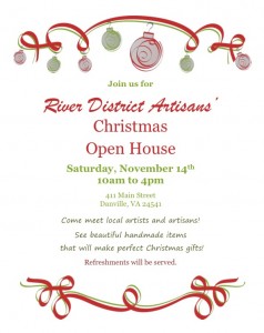River District Artisans Christmas Open House @ River District Artisans | Danville | Virginia | United States